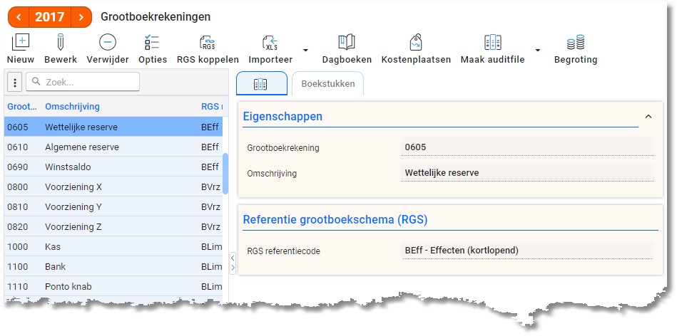 grootboekrekeningen